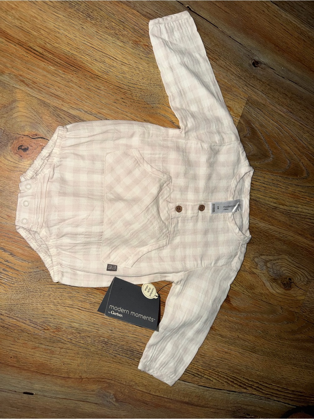 0-3m Long-Sleeve Baby Romper